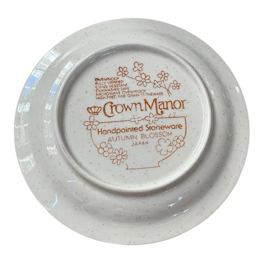 Crown Manor Autumn Blossom Bread and Butter Plate 6 5/8